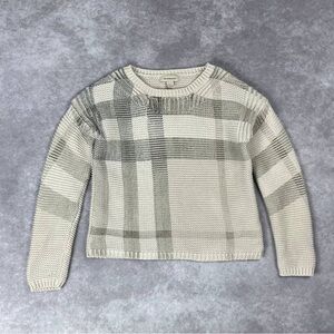 [241] Burberry Cropped Jumper Girls Age 10
Years Grey And Beige Check